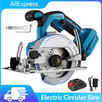 Brushless 5Inch 125mm Mini Electric Circular Saw Cordless 0-45° Adjustbale Woodworking Power Garden Tool For Makita 18V Battery