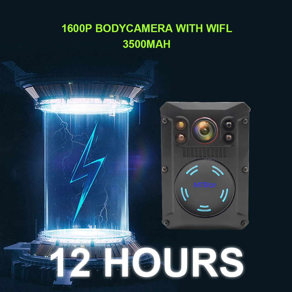 MTStar SONY IMX 335 Sensor Super HD 1600P WIFI Wearable Body Worn Police IR Night Vision H.265/H.264 Mini Camrea 3500mAh Battery