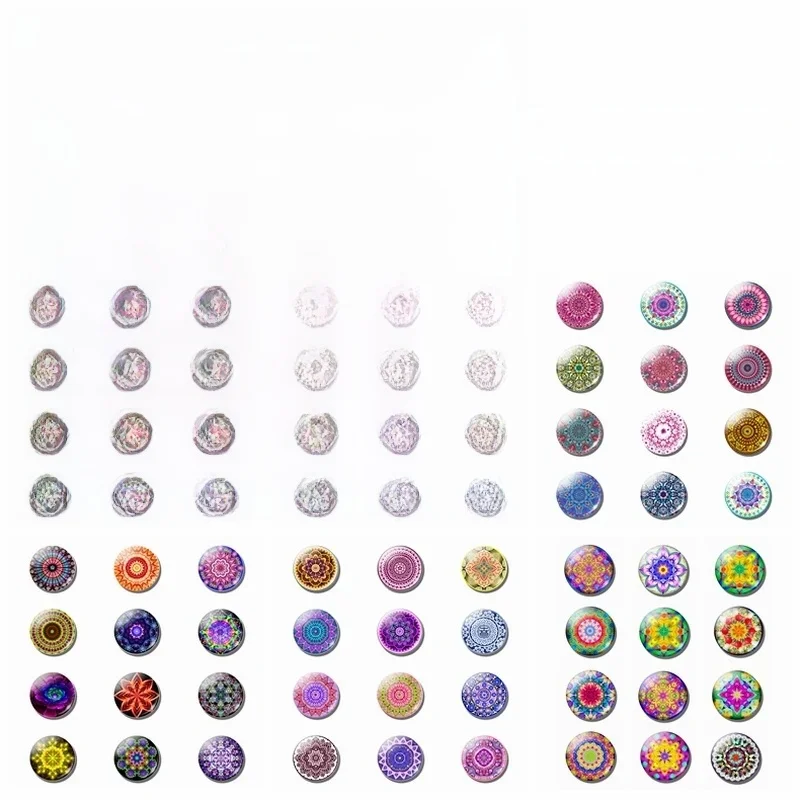Magnesy na lodówkę z kryształem mandali 30mm magnetyczne naklejki do dekoracji lodówki buddyzm joga Totem dekoracja domu 12 szt — zdjęcie 2