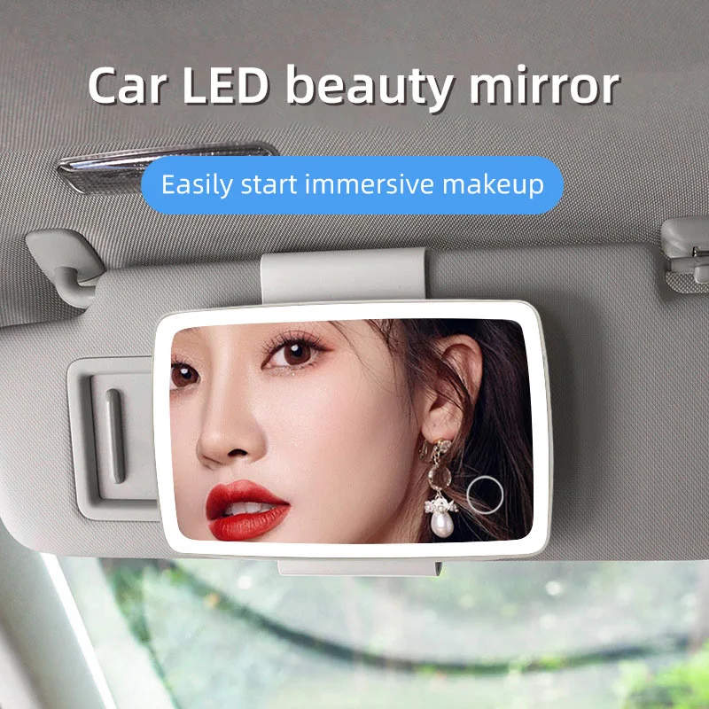 

Car sun visor LED makeup mirror adjustable high-definition mirror with light car dressing mirror suitable for all models