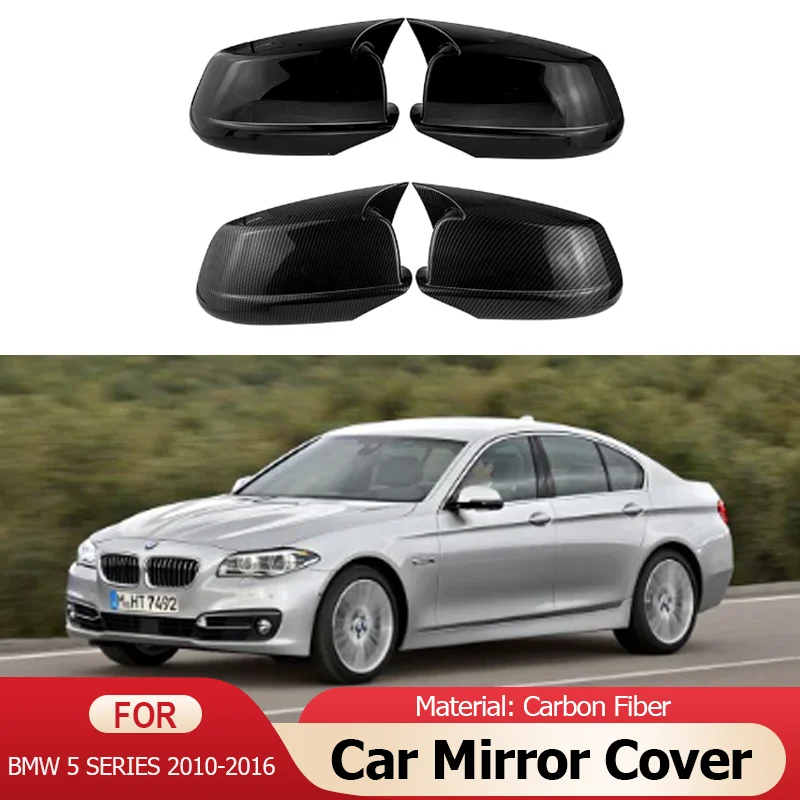 

Carbon Fiber Car Rearview Mirror Decoration Shell Cover Trim Accessories for BMW 5 Series F10 F18 Sedan 2010~2016 2013 2014 2015