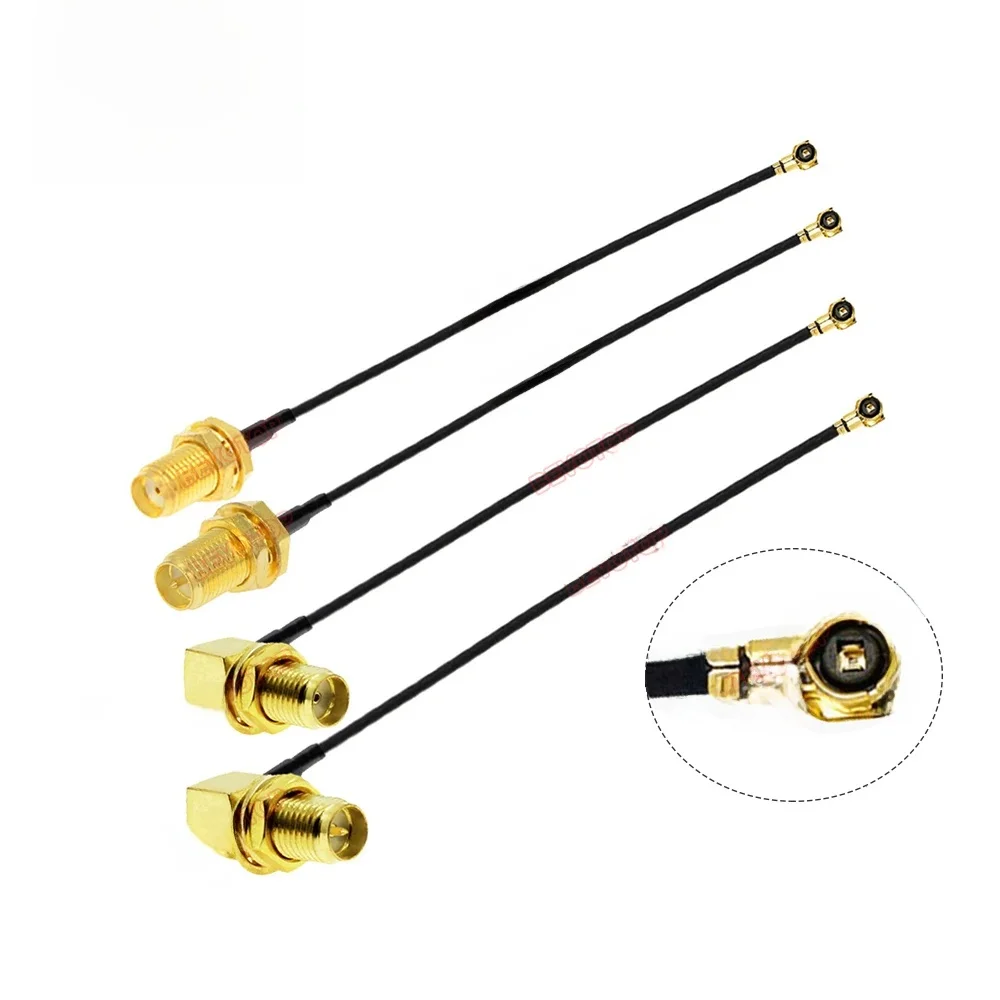 10 sztuk/partia IPX IPX4 MHF4 żeńskie do RP-SMA/SMA żeńskie WIFI antena kabel połączeniowy RF1.13 Pigtail przedłużacz zespół BEVOTOP — zdjęcie 2