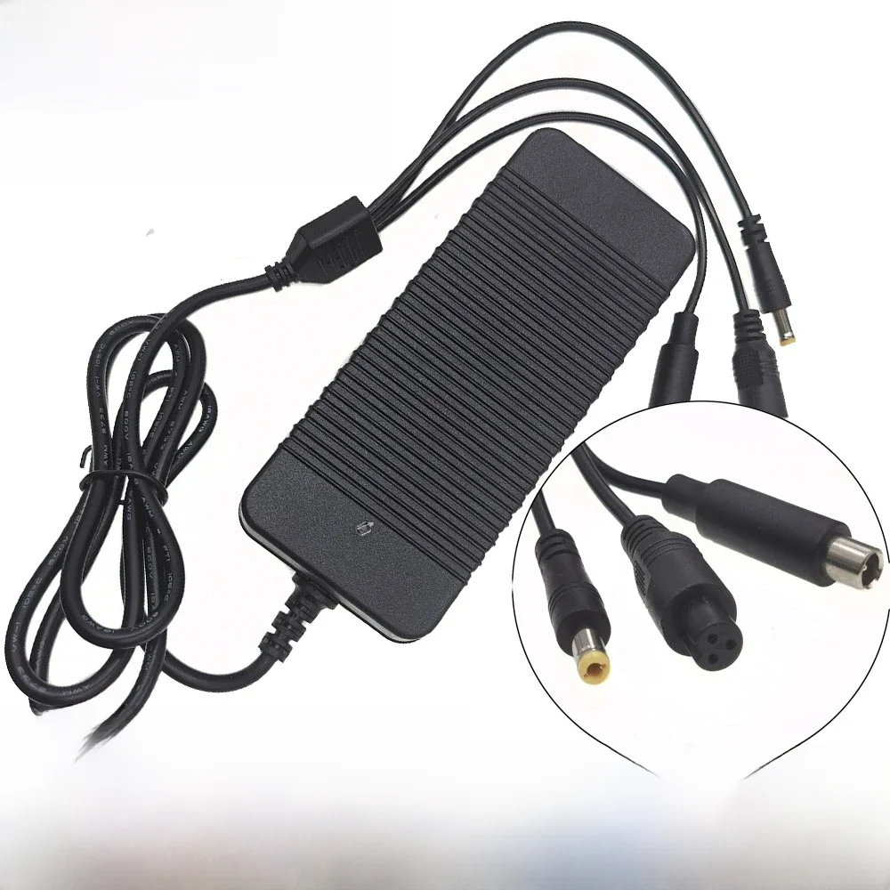 AliExpress 42V 2A Battery Charger 3in1 DC5521mm*RCA 8mm*3 prong M12 Connector for Xiaomi Mijia M365 36v electric power scooter