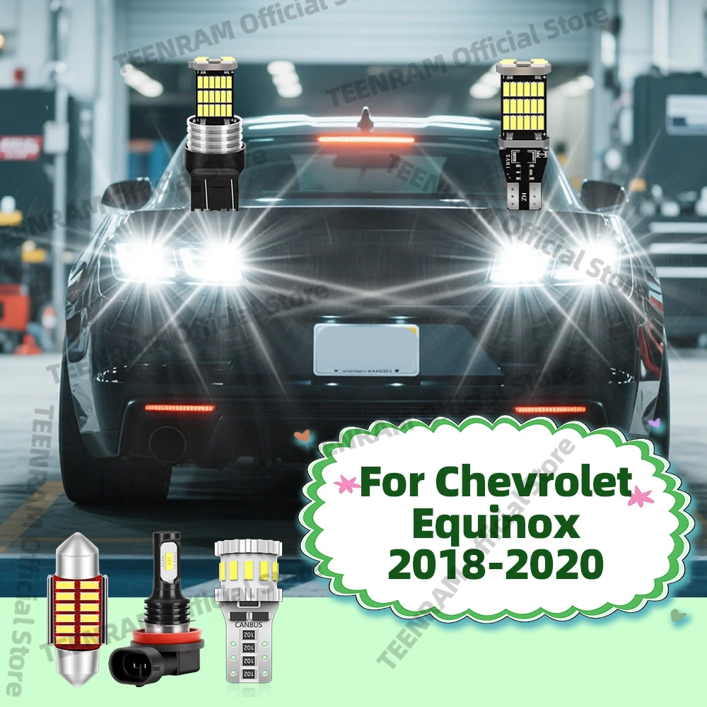 

For Chevrolet Equinox 2018 2019 2020 - LED Light Bulbs 6000K Fog Lamps High Brightness Backup Light License Plate Bulbs