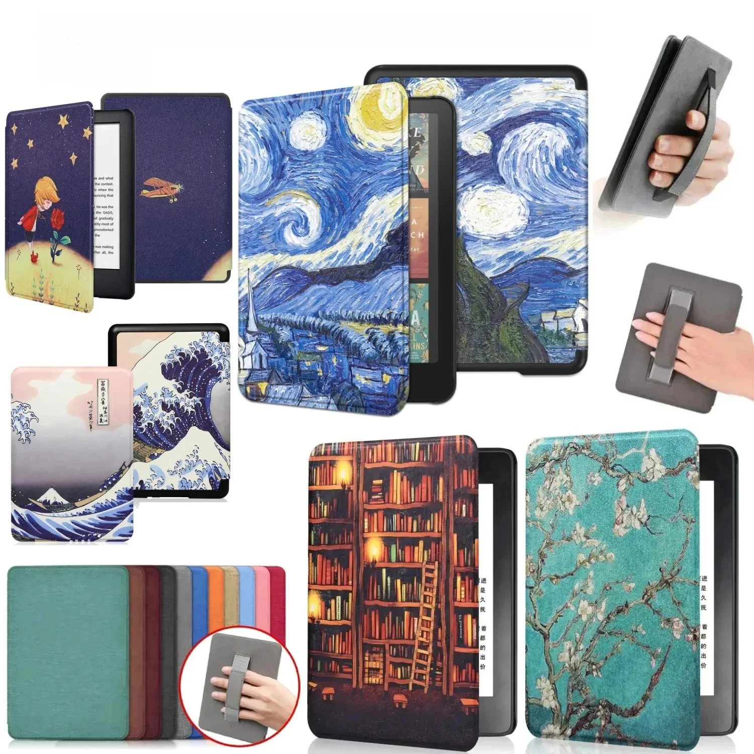 Dla Kindle 11. generacji 2024 Etui 6'' z paskiem na rękę Kindle 6-calowe etui Ebook C2V2L3 Auto Wake Sleep Cover PU Leather Funda — zdjęcie produktu 7