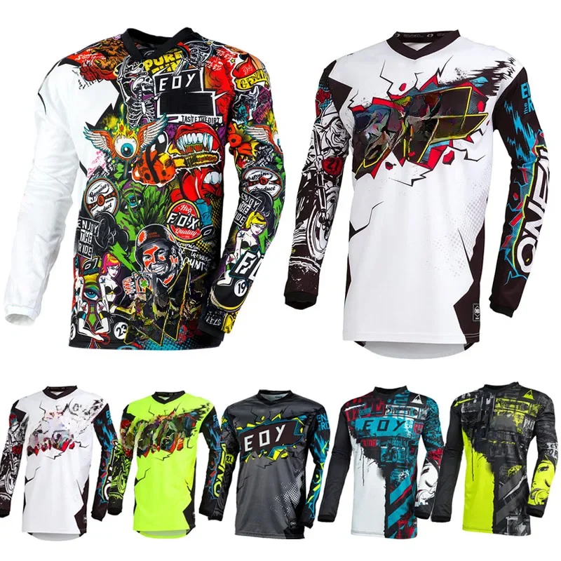 AliExpress Eoyfox Men's Long Sleeve Motocross Cycling Jersey Eoy Downhill Mountain Bike MTB Shirts Offroad DH Motorcycle Enduro Clothing
