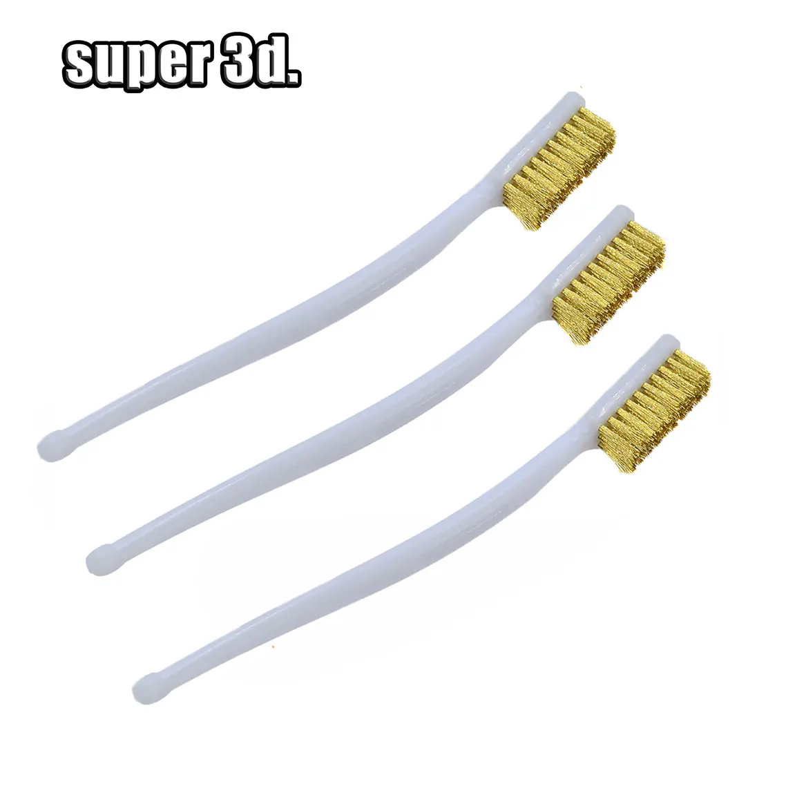 1Pcs 3D Printer Tool Copper Wire Toothbrush Nozzle Brush For Cleaning Nozzle Heating Block Hotend Hot Bed Cleaner Derusting