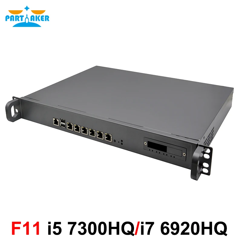 

1U Firewall Intel Core i5 7300HQ i7 6920HQ Router PC 6x Intel i226 i211 LAN 4x SFP 2xDDR4 Mini PC 2xUSB VGA COM OPNsense ESXi