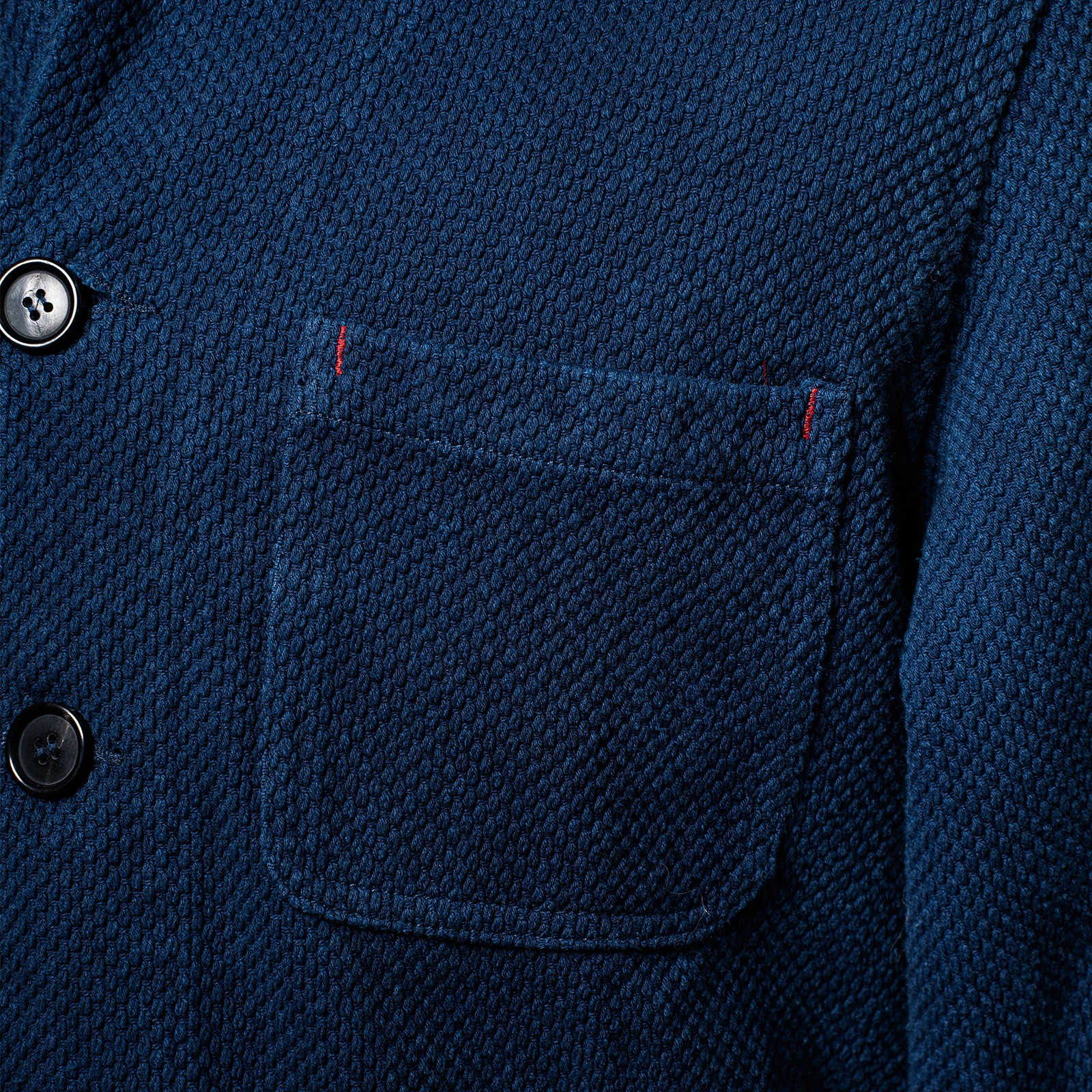 سترة البضائع النيلي الفرنسية الكلاسيكية للرجال سترة غير رسمية كلاسيكية معطف خريف شتاء جديد طية صدر السترة متعددة الجيوب سترة أدوات مصبوغة زرقاء