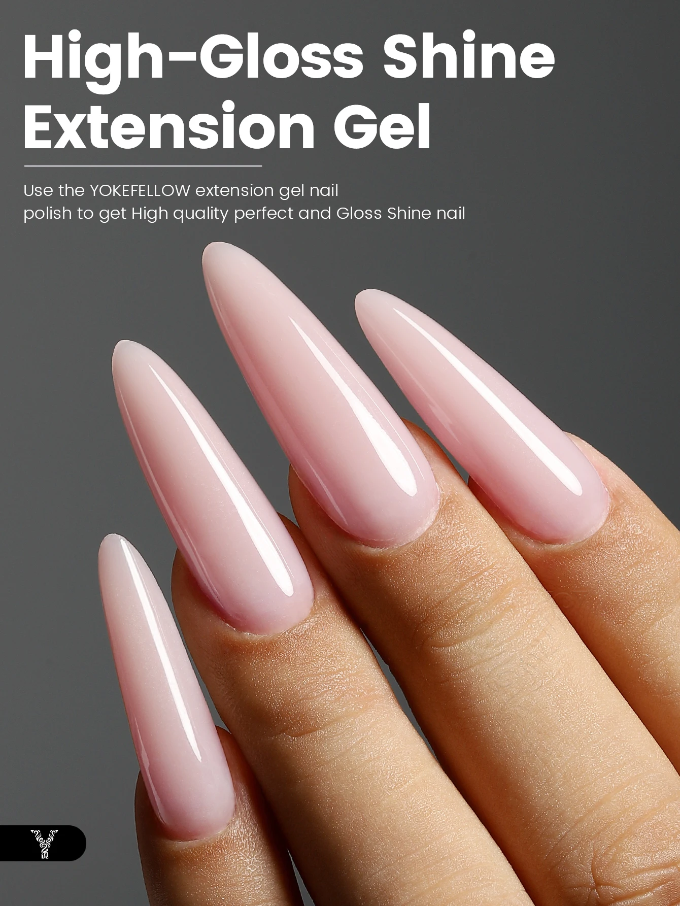 YOKEFELLOW 15g Poly Nail Gel for Nail Extension Gel Jelly Nude Pink UV Acrylic Gel Crystal Gel Varnish Nail Art Builder Gel DIY