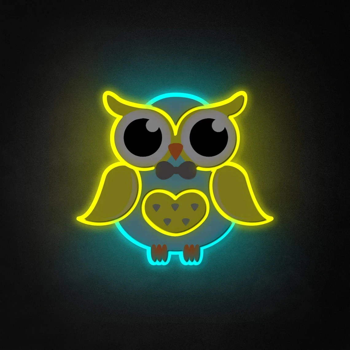 

Owl Neon Sign Wildlife Wall Art Adorable Wall Decor Owl Wall Sign Personalised Gift