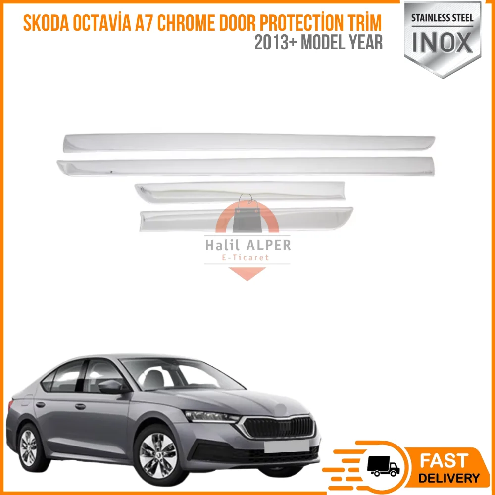 For Skoda Octavia A7 chrome door protection flag stainless steel. 2013 and up ISO9001/2008 quality reasonable price high quality