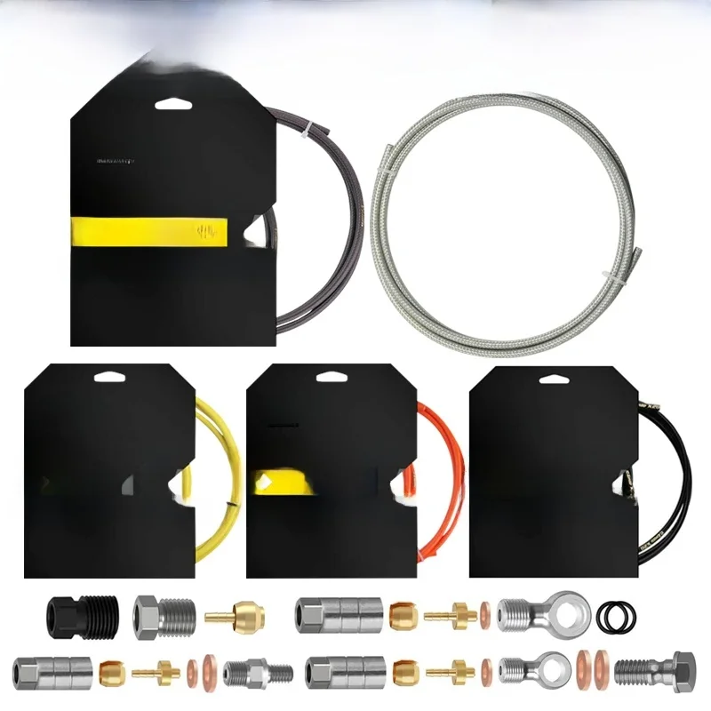 AliExpress NONE EZMTB Bike Hydraulic Brake Hose 4 Layer kevlar K20 K28 5-Layer Stainless Steel Cable for Shimano Magura Sram Avid Hope Adapters