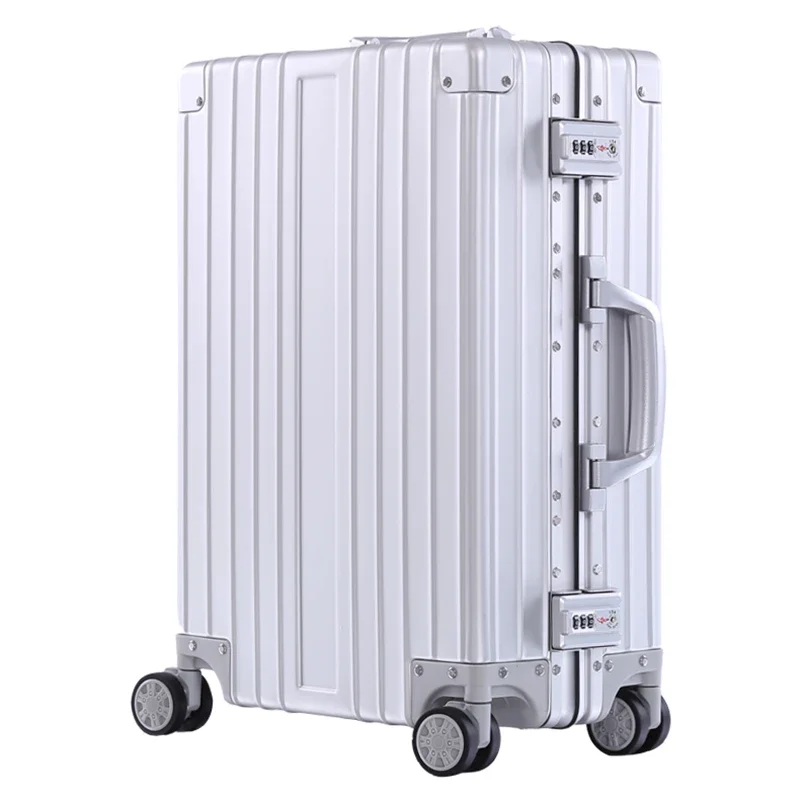 SEABIRD All Aluminum Luggage Zipperless Hard Shell Luggage Case with TSA Lock Spinner Alloy Metal Suitcase