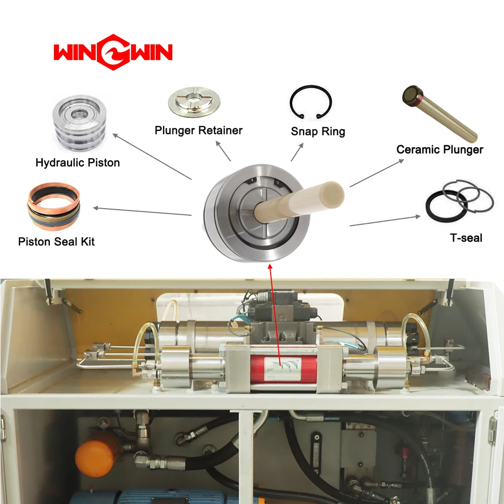 waterjet T-seal for waterjet piston assembly water jet cutting machine parts waterjet pump intensifier