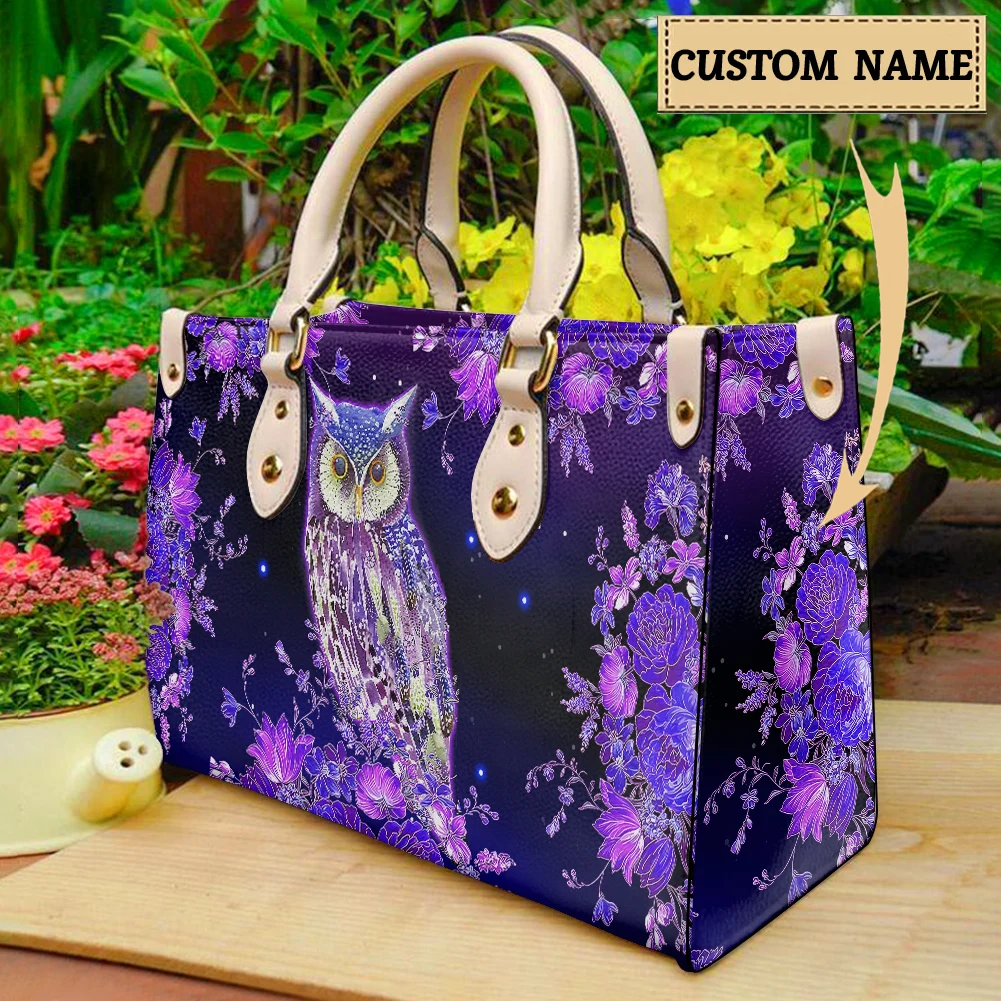 Personalized Owl Luxury Women Handbags PU Leather Totes Bags Female Shoulder Bag Girls Top-Handle Ladies Multi Bolsas Femininas
