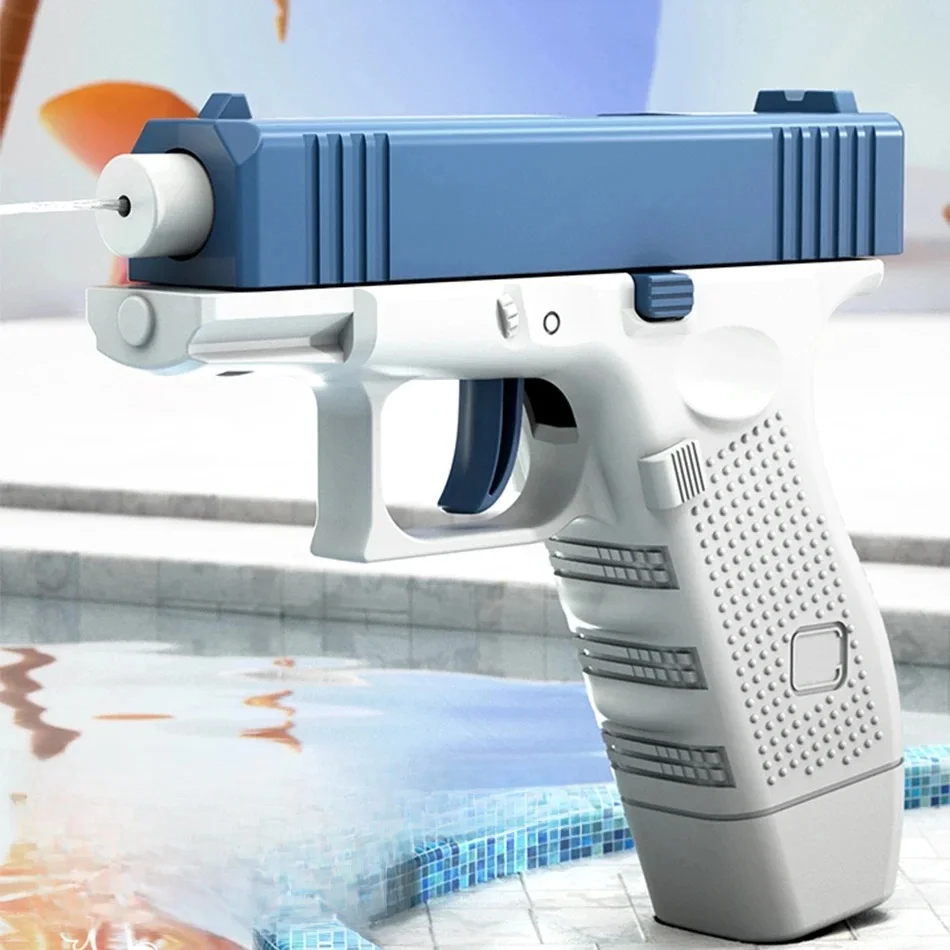 Pistolet do przechowywania wody dla dzieci Automatyczna zabawka do strzelania na zewnątrz Letnie zabawy na świeżym powietrzu Sporty wodne Zabawki plażowe dla dzieci Chłopcy Dziewczynki Dorośli — zdjęcie 2