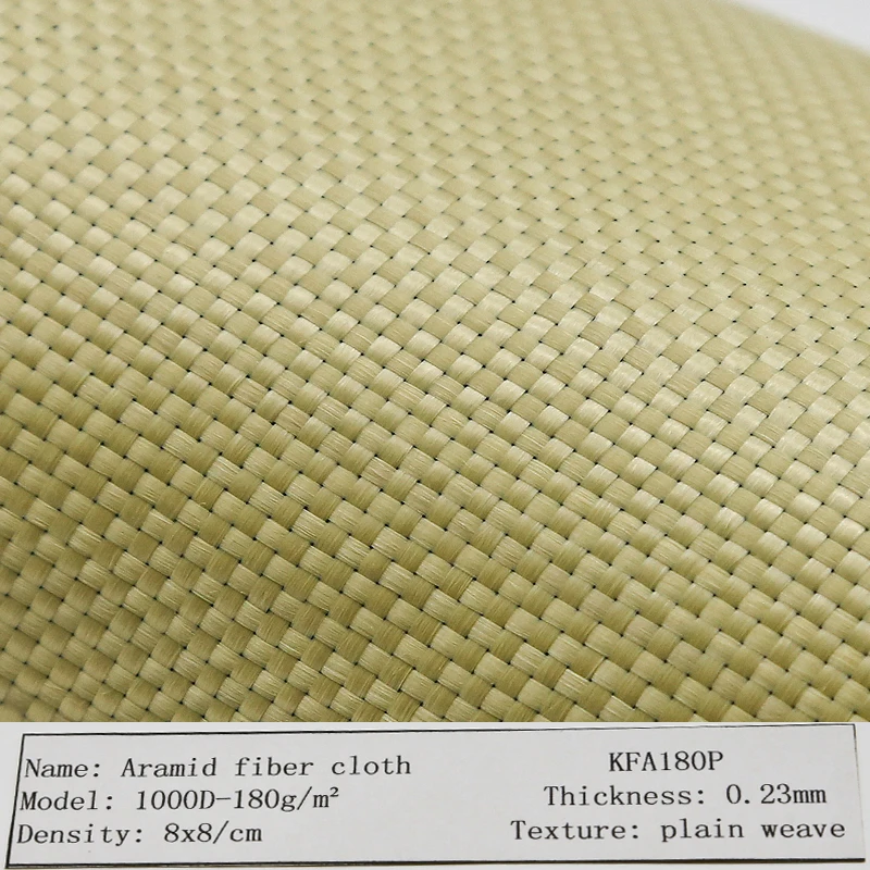 Kafu KFA180P wear-resistant insulation flame retardant thermal insulation anti-corrosion 1000D180g yellow Kevlar aramid fabric