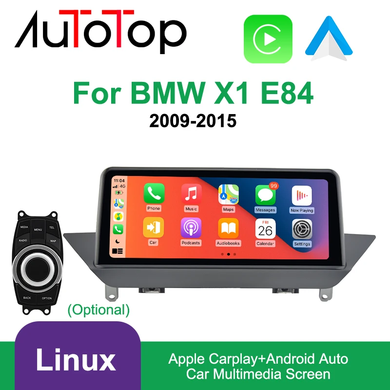 AUTOTOP 10.25“ Android Auto CarPlay Display Screen For BMW X1 E84 2009-2015 iDrive CIC System Linux Radio Bluetooth Radio WiFi