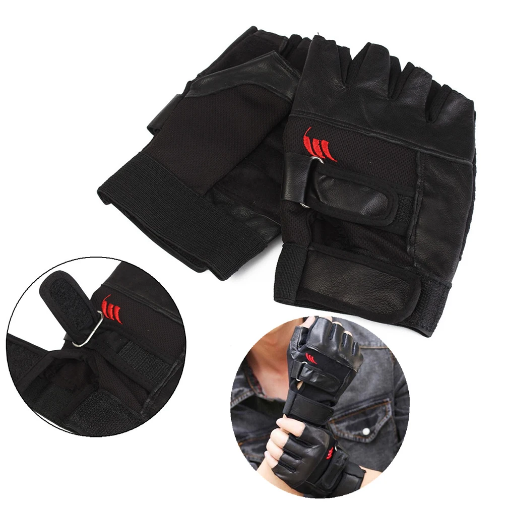 Men Weight Lifting Gym Exercise Training Sport Fitness Sports Car Leather Gloves