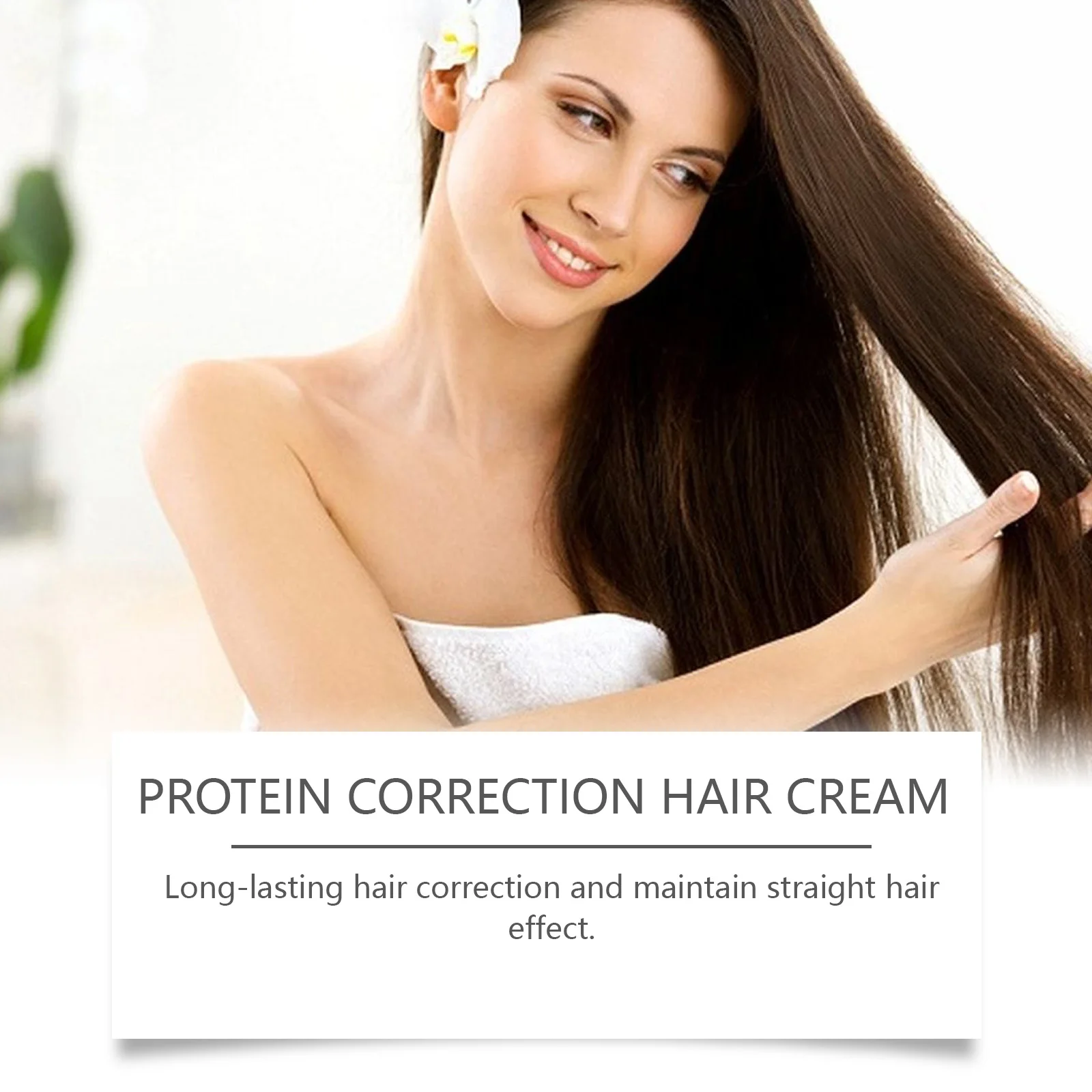 Protein Hair Straightening Cream with Silk Shine Technology Smooth Frizz Hair Intensive Dry Damaged Repair Keratin Hair Treatment Hydrating Hair Mask view 7