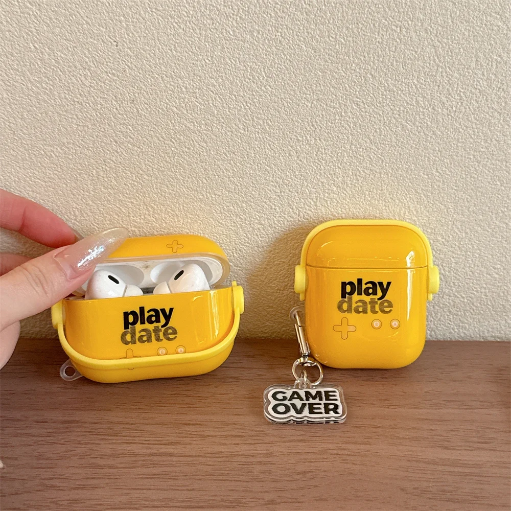 

Kawaii Earphone Case Cover Shockproof Funda for Apple Airpods Pro3 Pro2 Airpods 4 3 2 Cover With Charm Cute Headphone Case Cases