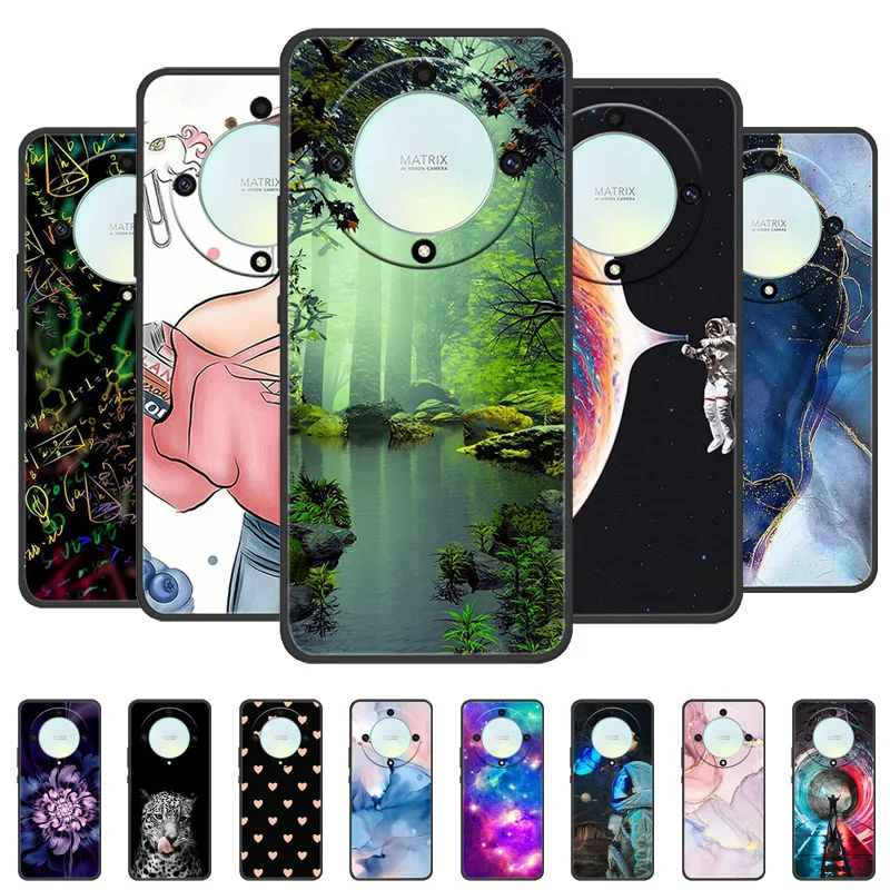 Phone Cover For Honor Magic6 Lite Case Soft Silicon Shockproof TPU Funda For Honor Magic 6 Lite Full Protection Case Marble Capa