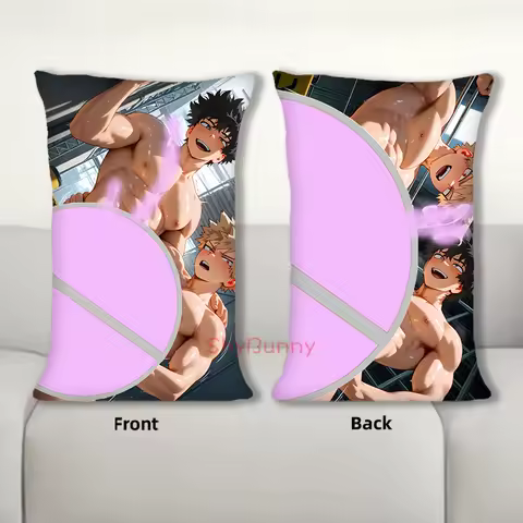 Dakimakura Anime Yo Shindo &amp; Bakugou Body Pillow Cover Sofa Cushion Double-side Print Throw Pillow Case 40X60cm