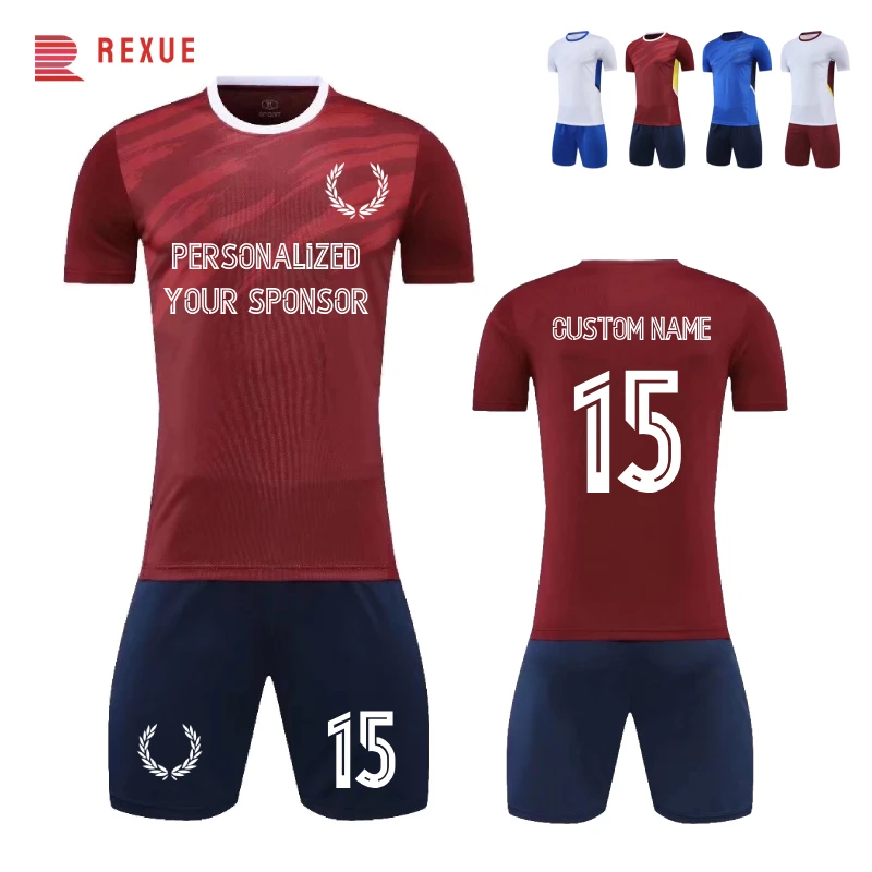 Adult Kids Football Jerseys Sets Men Custom Camisetas De Fútbol  Plus Size Soccer Uniform 2023 Ball Team Personalized Name