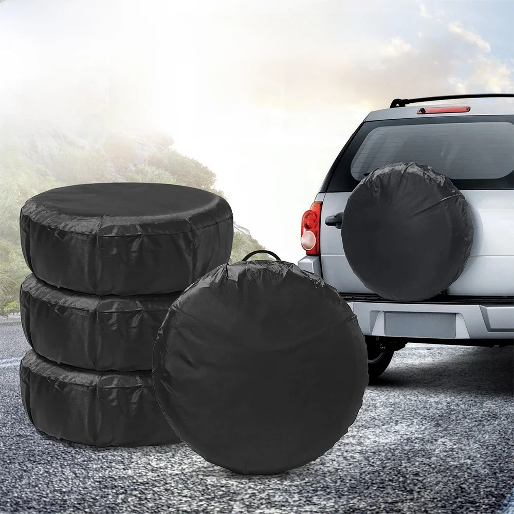 1/2/4 pièces Polyester voiture Auto roue pneu couverture protecteur voiture secours pneu couverture pneu roue couvre pour véhicules anti-poussière pneu sacs