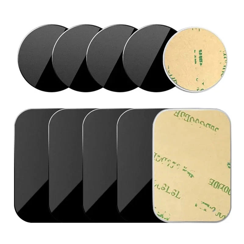 Plaque métallique magnétique pour support de téléphone de voiture, feuille de fer universelle, support autocollant de disque, support magnétique pour téléphone portable pour tous les téléphones