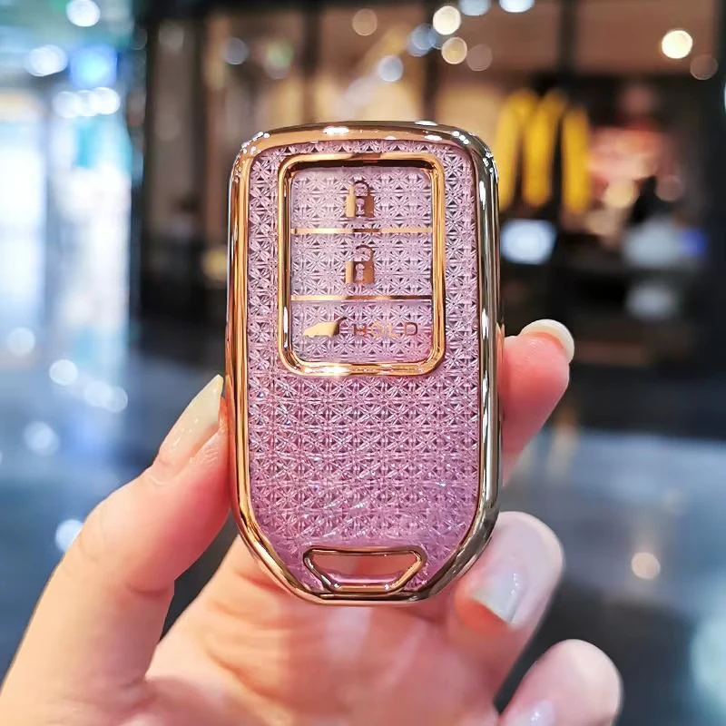 Car key case cover shell for honda VEZEL Accord CIVIC XRV BREEZE Crider CRV envix Jade fit URV car key bag car accessories