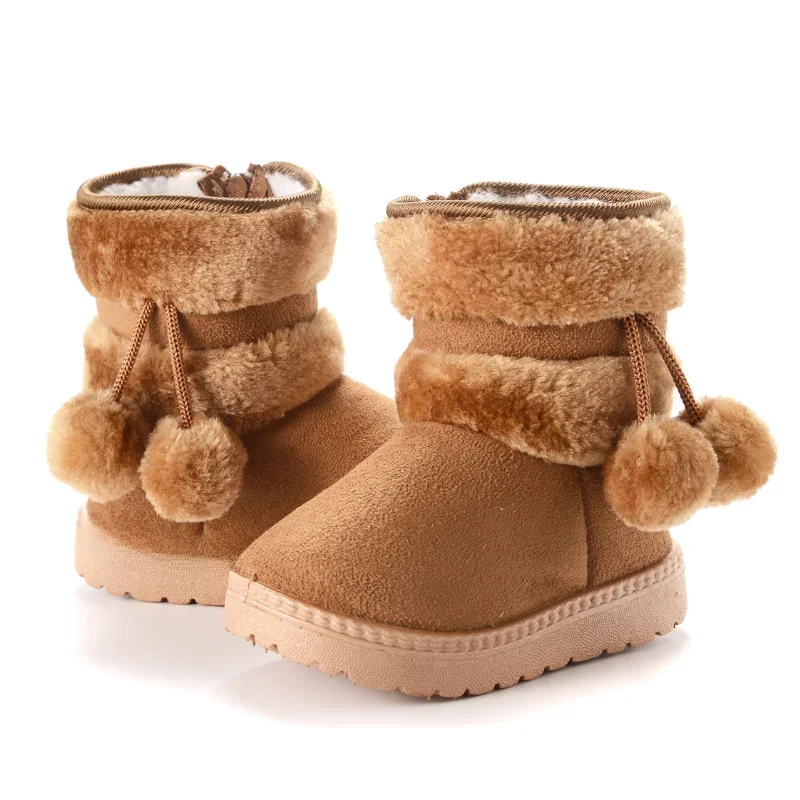 Nouvelles filles bottes de neige hiver confortable épais chaud enfants bottes Lobbing balle épaisse enfants automne mignon garçons bottes princesse chaussures