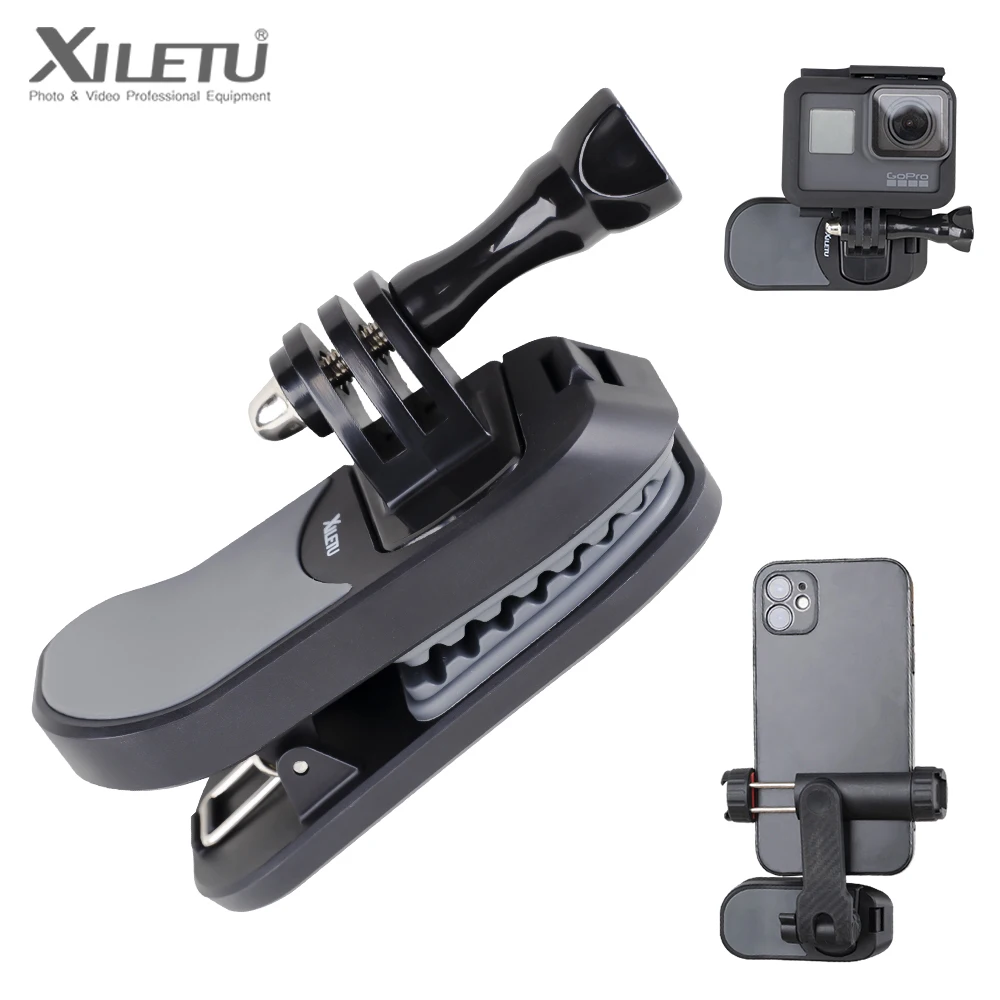 

XILETU Magnetic Quick Release Backpack Clip For Gopro11 10 Pocket2 Panoramic Insta360 DJI Action3 4 Sports Camera Fixed Clip