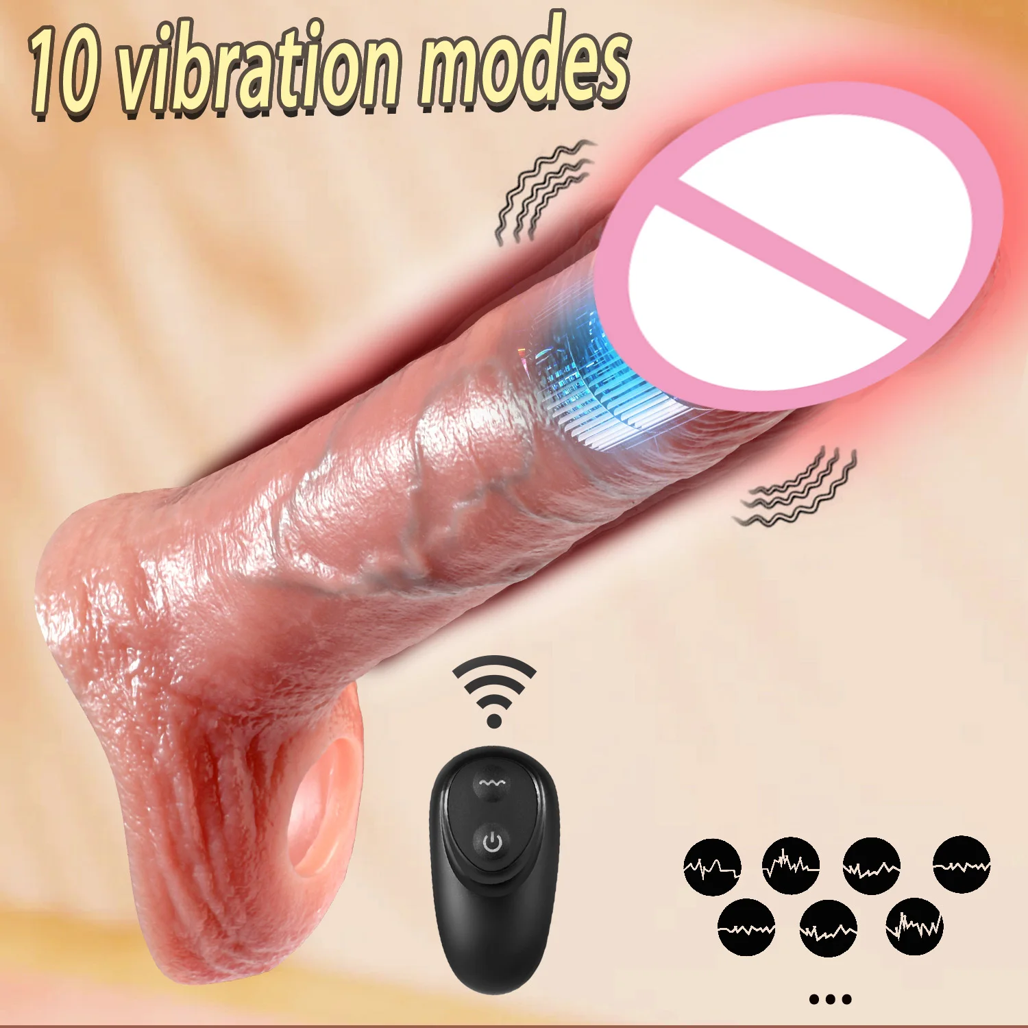 Manicotti del pene maschili riutilizzabili vibratore anello di copertura del pene Silicone Phallus eiaculazione Dildo Cock Extender Delay Sex