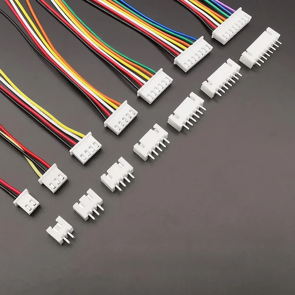 Connecteur de câble JST XH2.54 XH, prise mâle et femelle, longueur de fil 26AWG, 2.54mm, 2 broches, 3 broches, 4 broches, 5 broches, 6 broches, 7/8 broches, 10cm, 20cm, 5 ensembles
