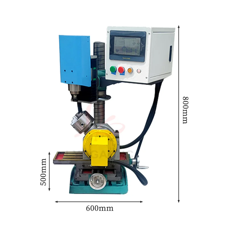 CNC Indexing Drilling and Tapping Machine 220V Drilling and Tapping Machine Hole Diameter 0.5-6mm Air-cooled Inverter Spindle