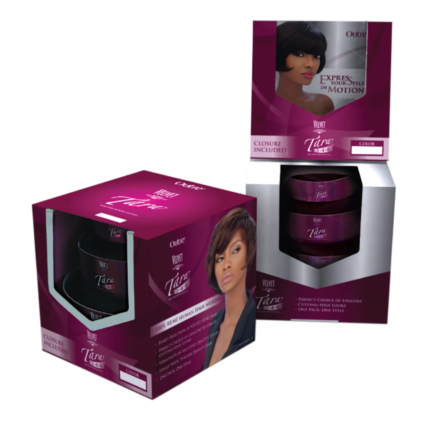 

Remi Human Hair Weave OUTRE Velvet Tara 2.4.6 — короткий пучок плетения, плетение пикси