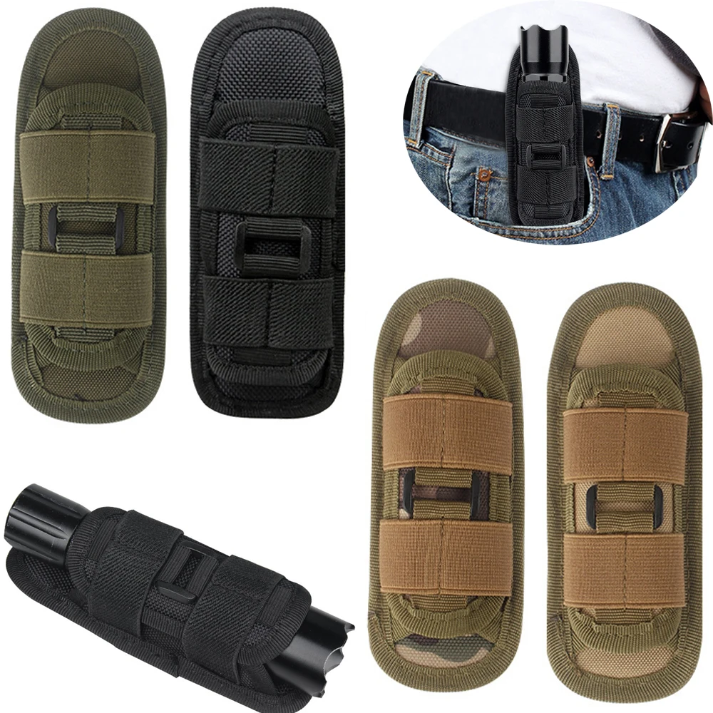 

TriRock Tactical Flashlight Cover 360 Degrees Rotatable Flashlight Pouch Torch Case Nylon Holster