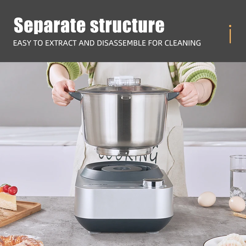 SUNATUR Amassadeira 8L/5.5L Stand Mixer Misturador de massa elétrico Máquina processadora de cozinha para amassar eletrodomésticos para assar