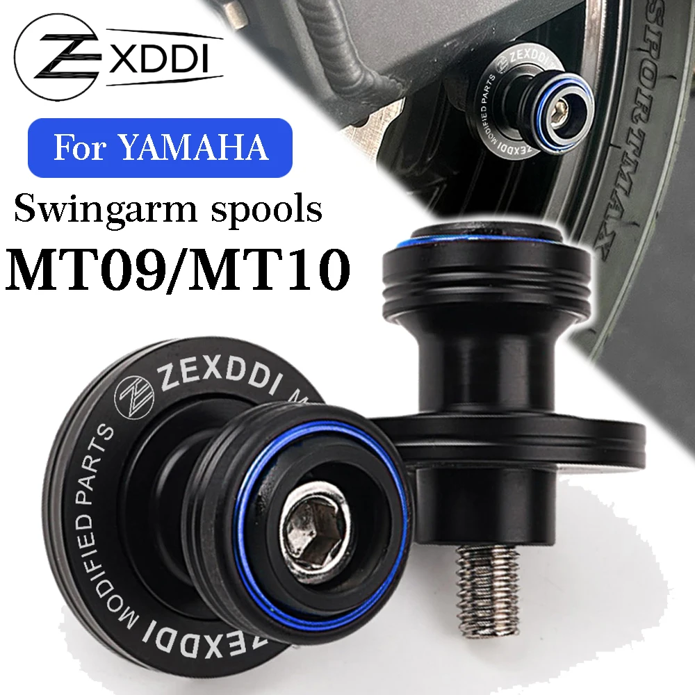 2024 ZEXDDI Swingarm Spools Fit For YAMAHA MT09 MT10 MT-09 MT-10 SP MT 2013-2023 Motorcycle Slider Stand Screws Accessories M6