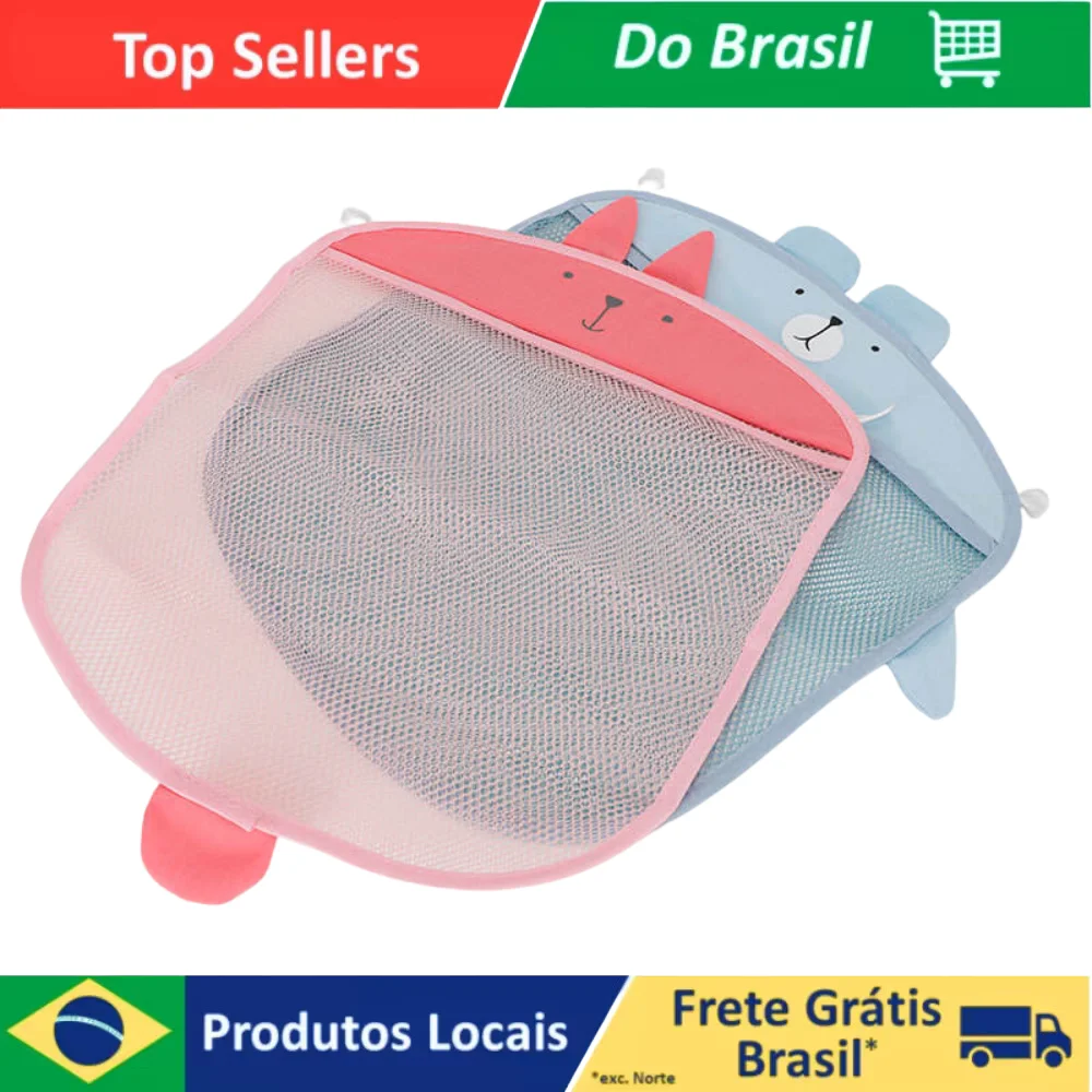 Rede de Malha em Formato de Bichinho, Porta Brinquedos Prático e Decorativo
