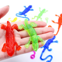 5/10PCS Multi-color Stretchy Sticky Toys Funny Sticky Lizard Animals Hand Toys for Kids Party Gadgets Climbing Tricky Toys Gifts