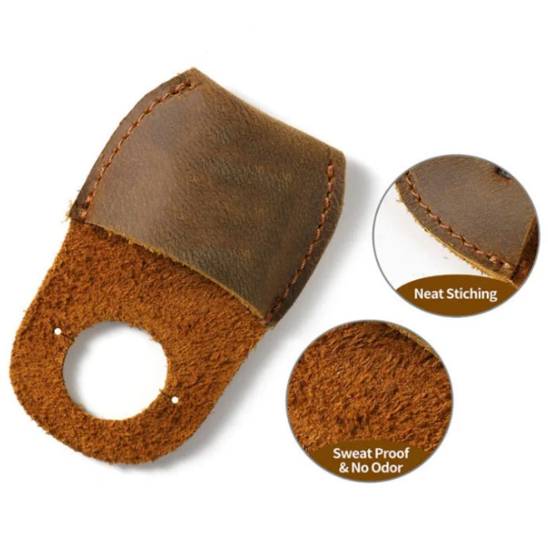 Leather Thumb Guard for Wood Carving, Finger Protector for Whittling, Woodworking and DIY Crafting, Lightweight Protective Cover