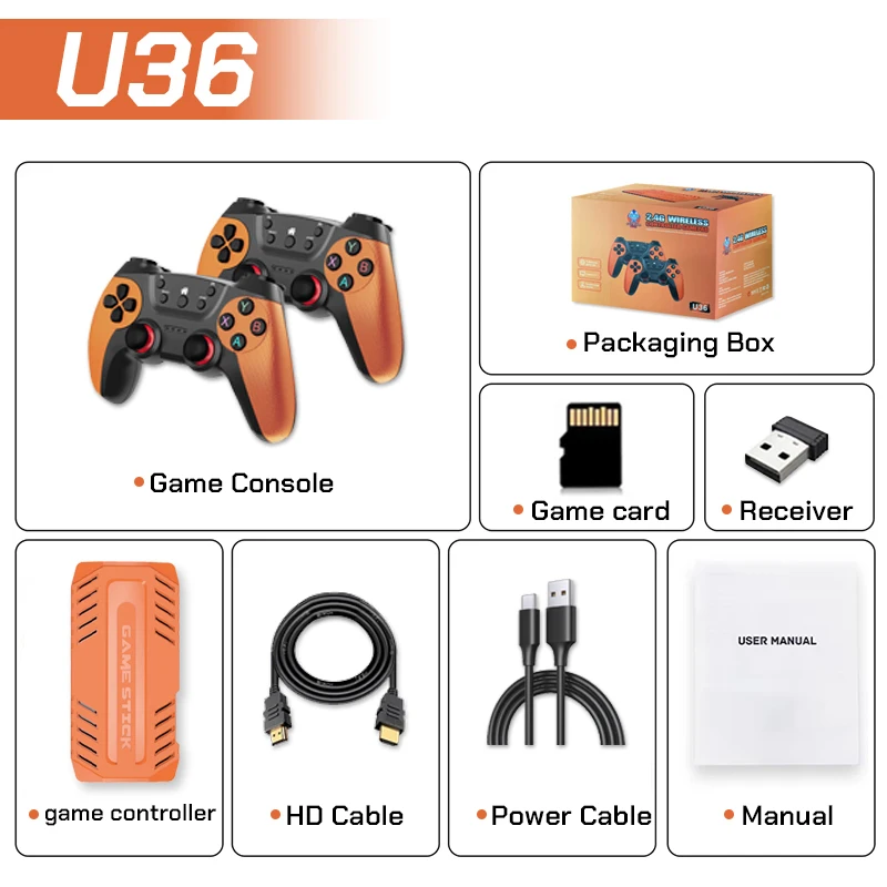 2026 New 128G X10 PRO GameStick 4K Video Game Console 3D Games Built-In 50K Games 40+ Emulators Retro Games Dual 2.4G Controller image 3