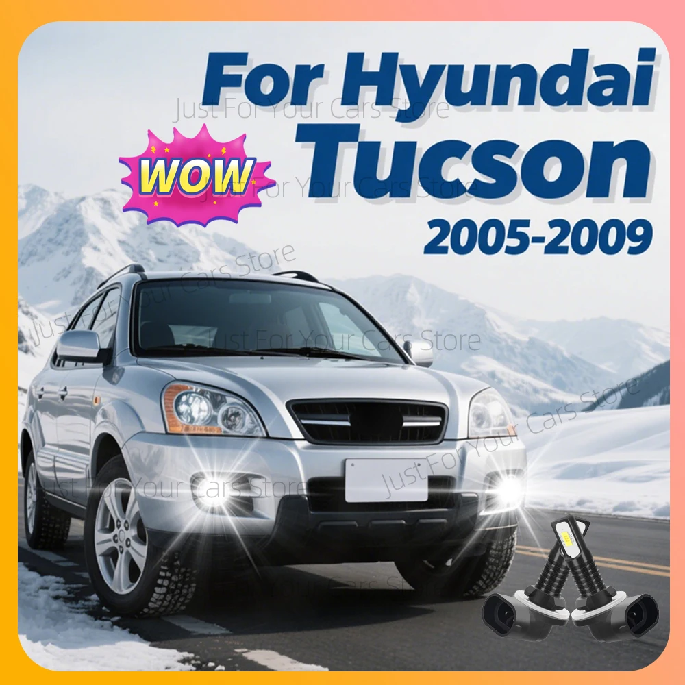 2x High Brightness Car Lamps For Hyundai Tucson 2005 2006 2007 2008 2009 LED Fog Light Driving Bulbs 881 889 Plug-N-Play