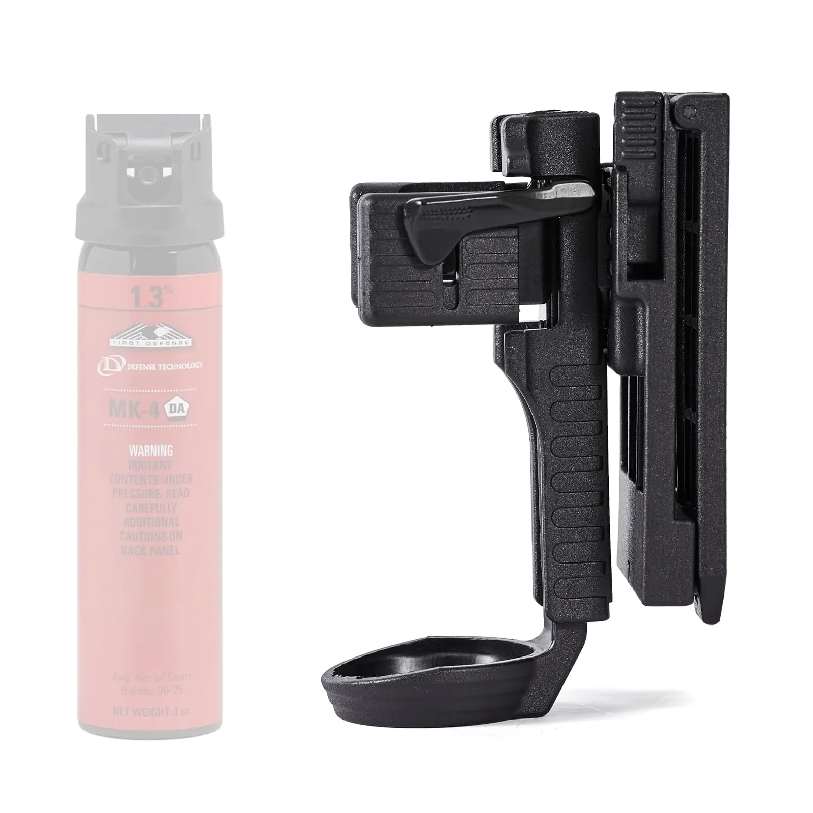 Quick Release Spray Holder for Duty Belt/Molle Vest/Mace Spray Holder w, Rotatable Clip MK4 Canister Flashlight Pouch Fit 1.5