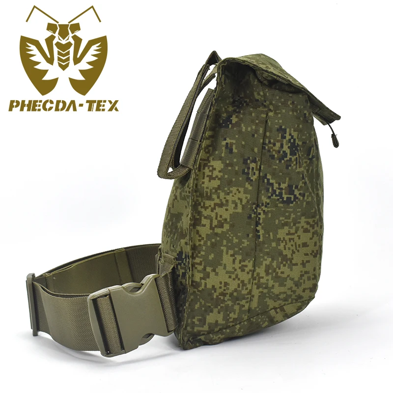 PHECDA Tactical Gear 1000D waterproof durable polyester Russia 6SH117 EMR FG camouflage Tactical Drop leg gas mask bag leg bag