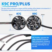 DAWNKNIGHT K9C Pro H7 H4 H11 lampe à LED plus grand Tube de cuivre lumières Led H1 HB3 9005 HB4 9006 12V pour ampoule de phare LED de voiture 4