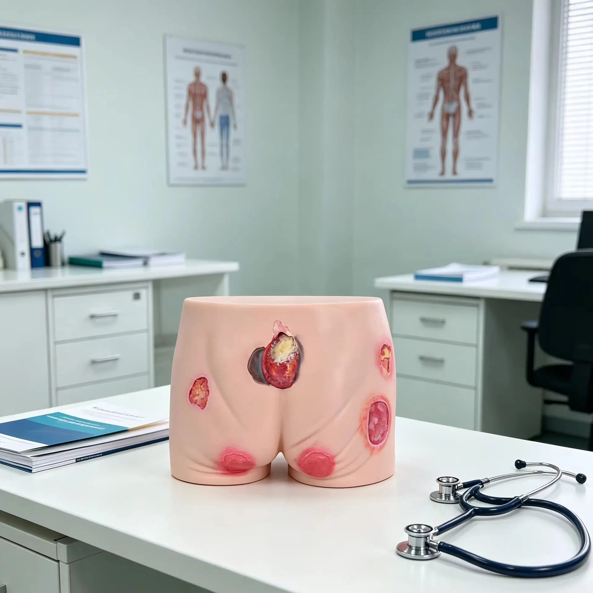 Pressure Ulcers Nursing Model Senior Pressure Ulcers Manikin Buttock Care Model Teaching Simulator Stu Education Medical Train - view 2